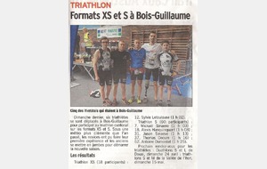 Triathlon de Bois-Guillaume : Courrier Cauchois du 8 avril 2016